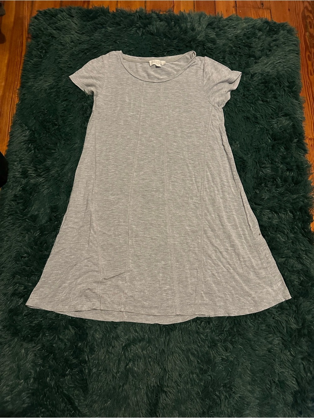 3/$25 Olive + Oak Heather Gray Swing Tee Dress Size M